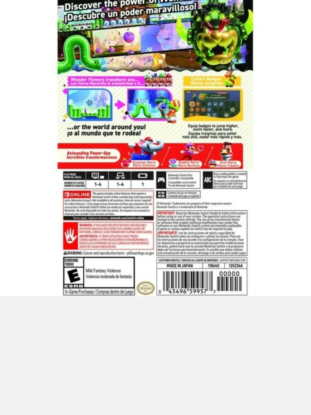 New Nintendo Super Mario Bros. Wonder (SWITCH)